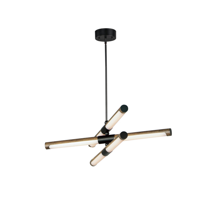 Rollo 28" LED Pendant in Antique Pecan / Black