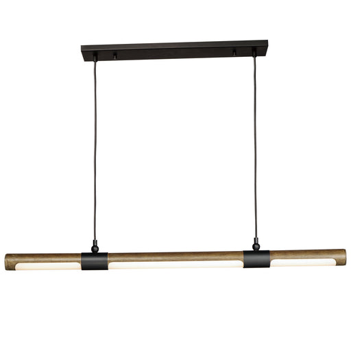Rollo 40" Linear LED Pendant in Antique Pecan / Black