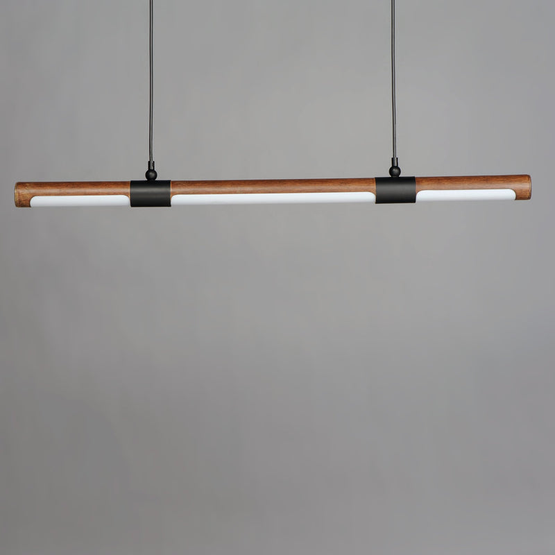 Rollo 40" Linear LED Pendant in Antique Pecan / Black