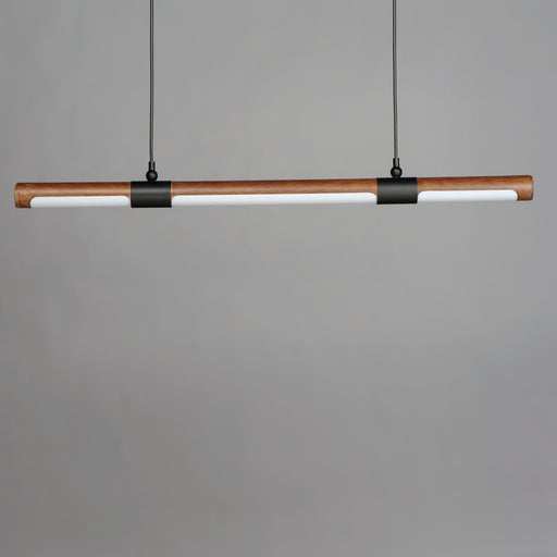 Rollo 40" Linear LED Pendant in Antique Pecan / Black