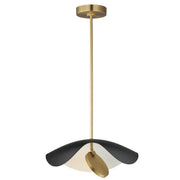 Carmen 16" LED Pendant in Black / Gold
