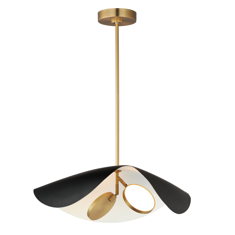Carmen 24" LED Pendant in Black / Gold