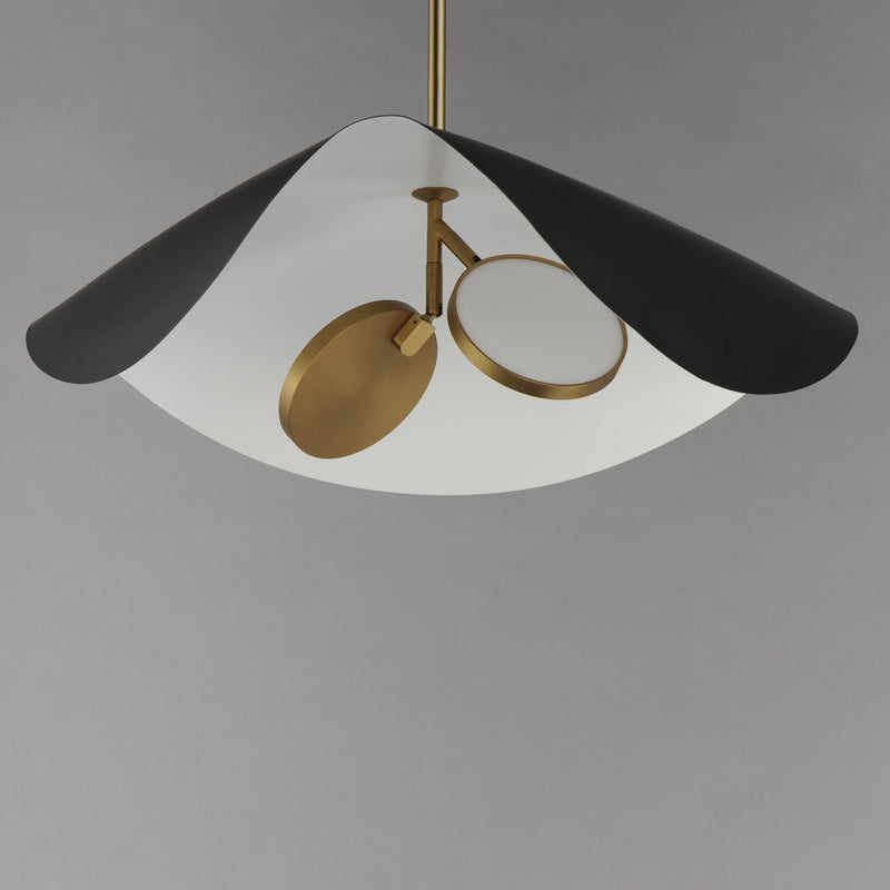 Carmen 24" LED Pendant in Black / Gold
