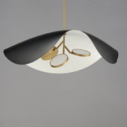 Carmen 32" LED Pendant in Black / Gold