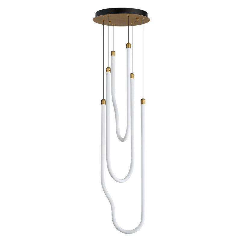 Soleil 3-Light LED Pendant in Natural Aged Brass