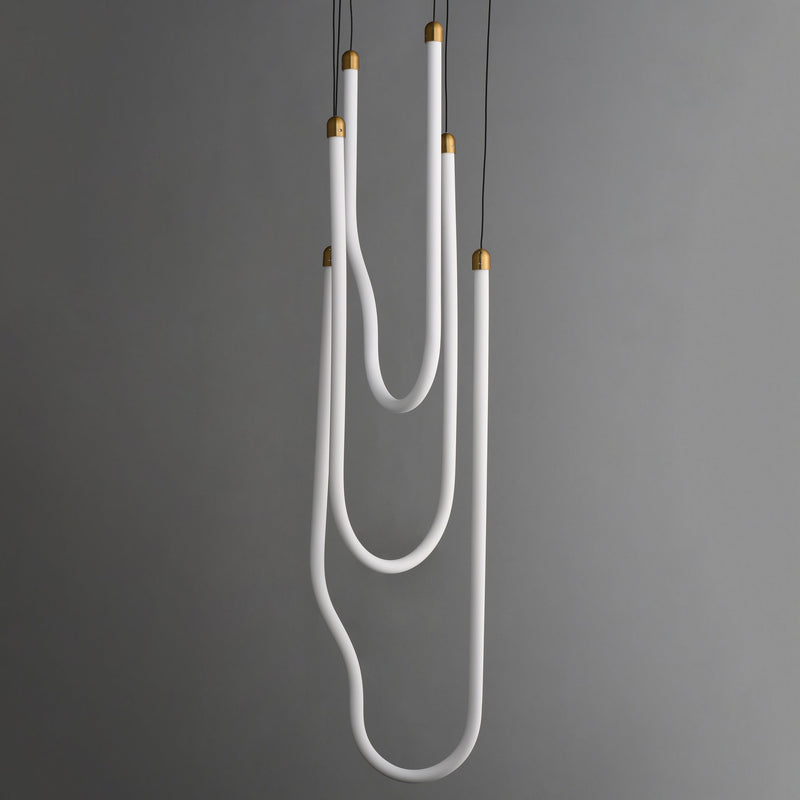 Soleil 3-Light LED Pendant in Natural Aged Brass