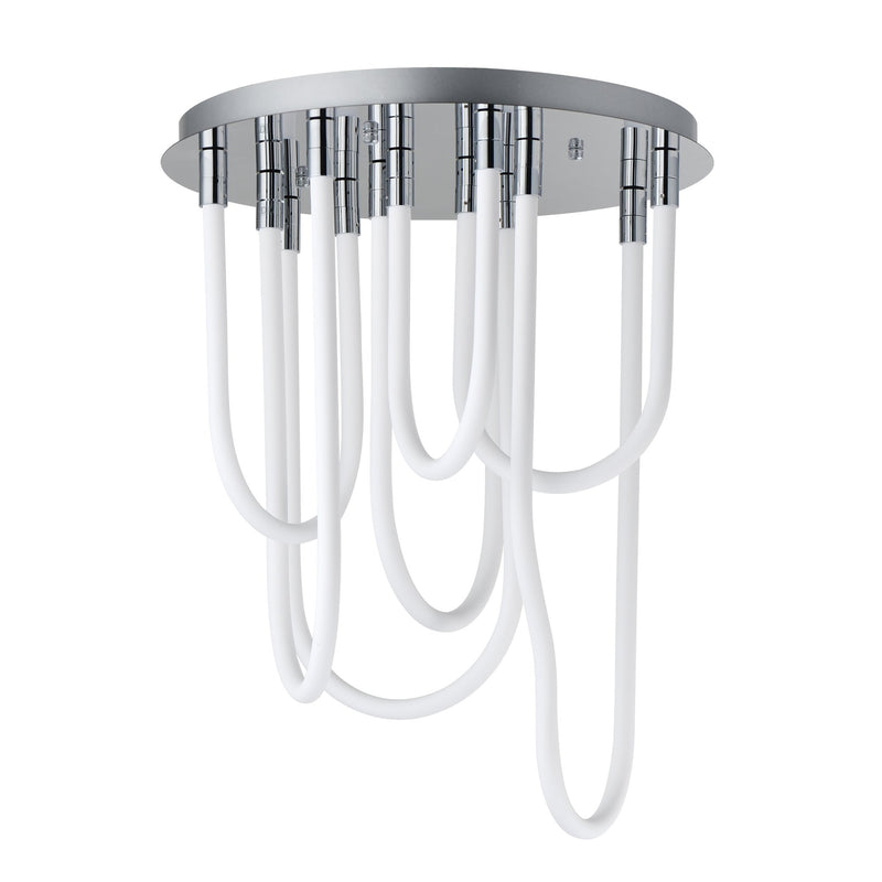 Soleil 7-Light LED Round Flush Mount in Polished Chrome
