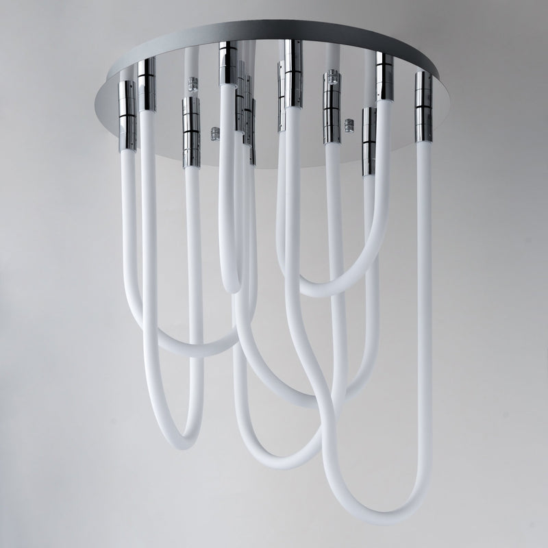 Soleil 7-Light LED Round Flush Mount in Polished Chrome