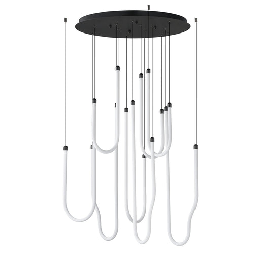 Soleil 8-Light LED Pendant in Black