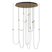 Soleil 8-Light LED Pendant in Natural Aged Brass