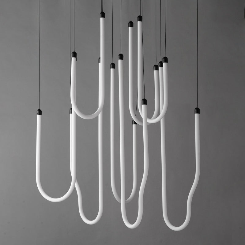 Soleil 8-Light LED Pendant in Black