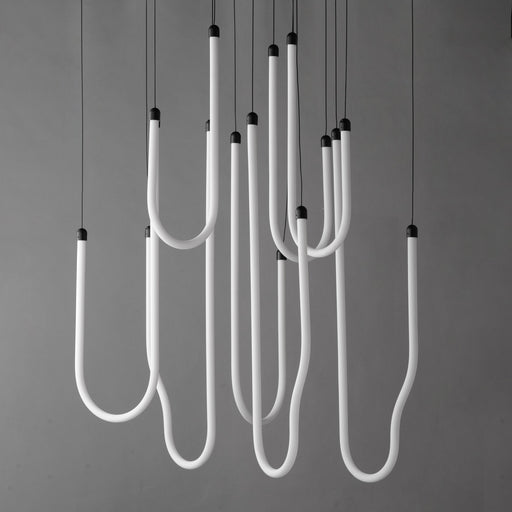 Soleil 8-Light LED Pendant in Black