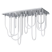 Soleil 14-Light LED Square Flush Mount in Polished Chrome