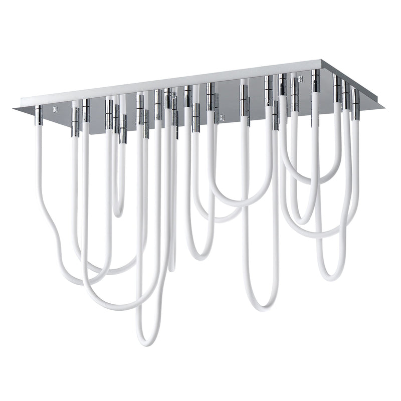Soleil 14-Light LED Square Flush Mount in Polished Chrome