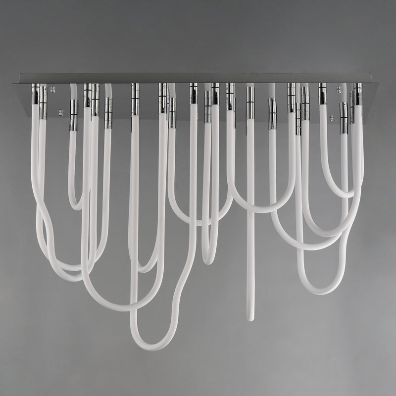 Soleil 14-Light LED Square Flush Mount in Polished Chrome
