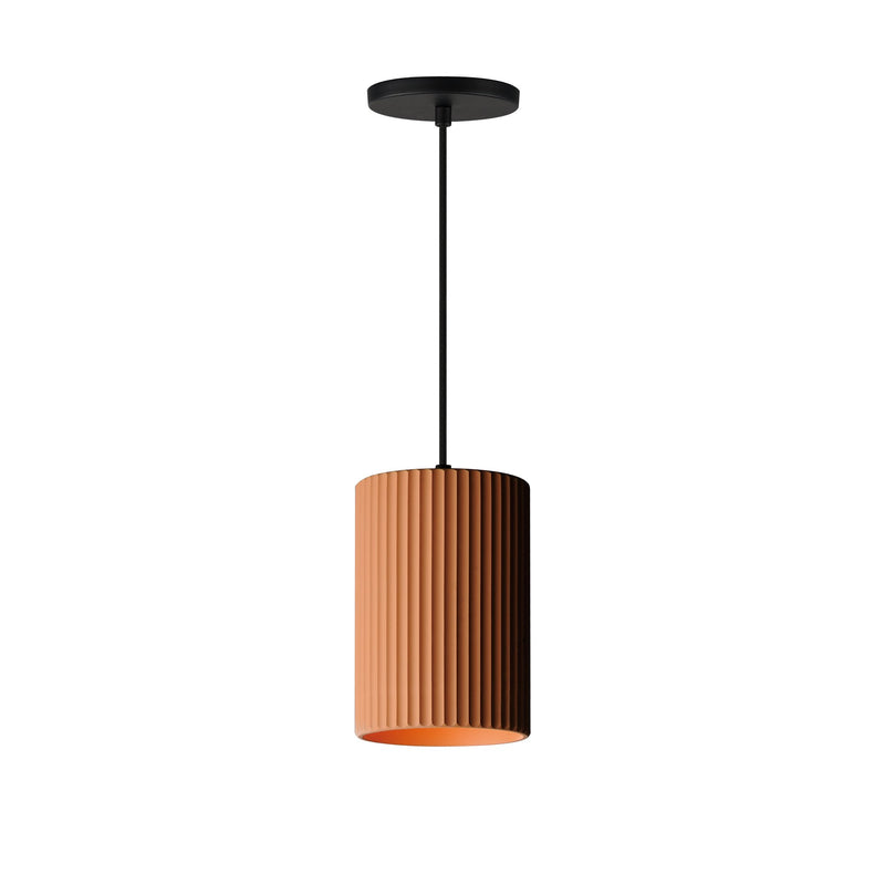 Souffle 8.5" 1-Light Pendant in Terra Cotta