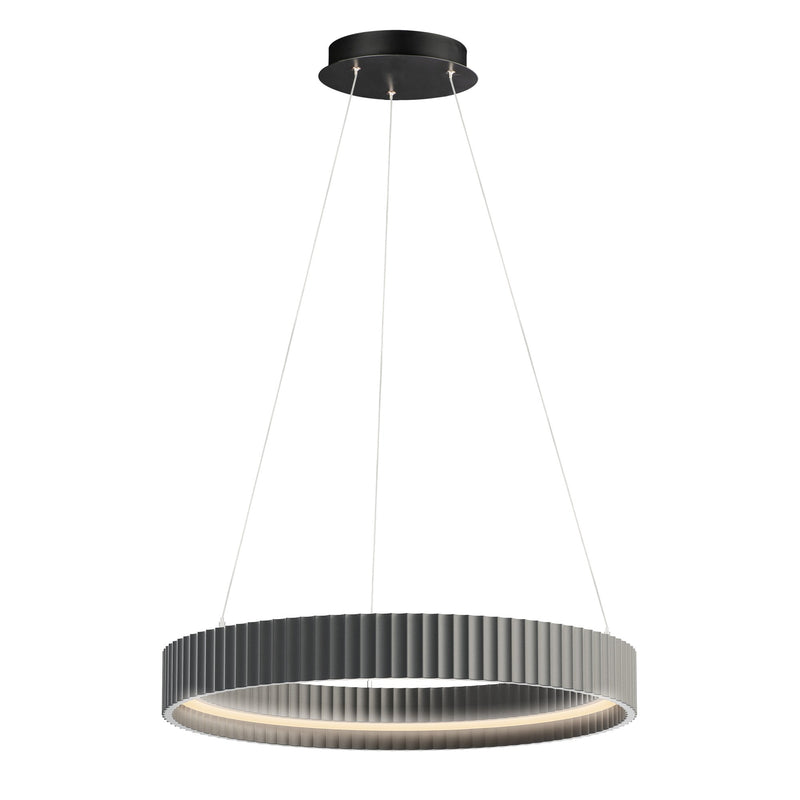 Souffle 25" LED Ring Pendant in Gray