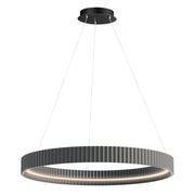 Souffle 33" LED Ring Pendant in Gray