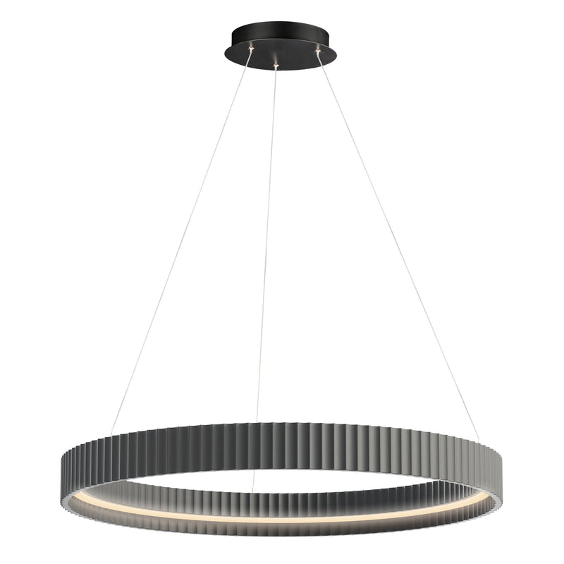 Souffle 33" LED Ring Pendant in Gray