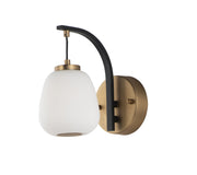 Soji 9.25" Tall LED Wall Sconce in Black / Gold