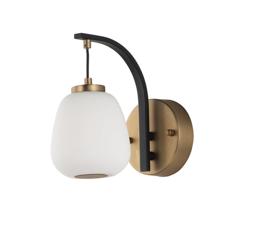 Soji 9.25" Tall LED Wall Sconce in Black / Gold