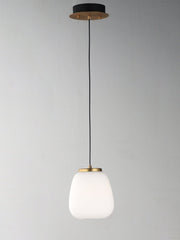 Soji 2-Light 8.75" Tall LED Pendant in Black / Gold