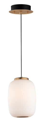 Soji 2-Light 10.75" Tall LED Pendant in Black / Gold