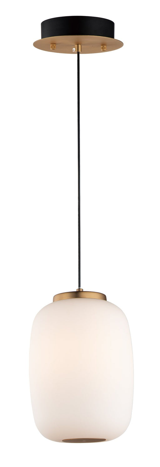 Soji 2-Light 10.75" Tall LED Pendant in Black / Gold