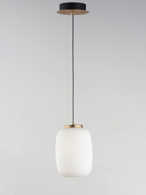 Soji 2-Light 10.75" Tall LED Pendant in Black / Gold