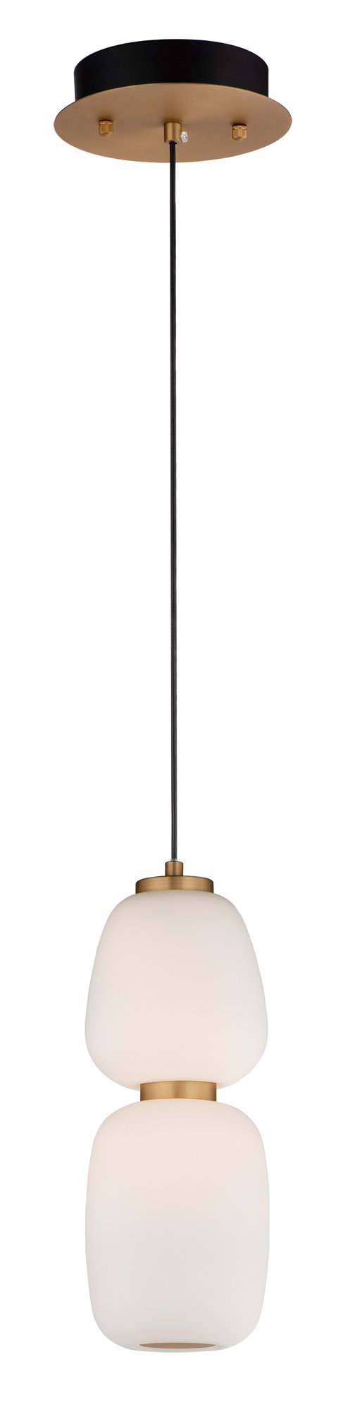 Soji 13" LED Pendant in Black / Gold