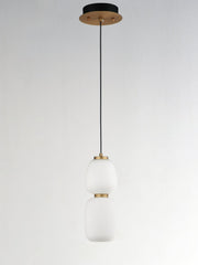 Soji 13" LED Pendant in Black / Gold