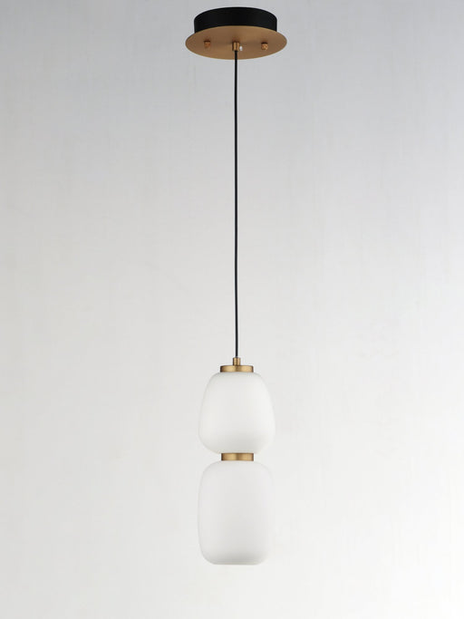 Soji 13" LED Pendant in Black / Gold