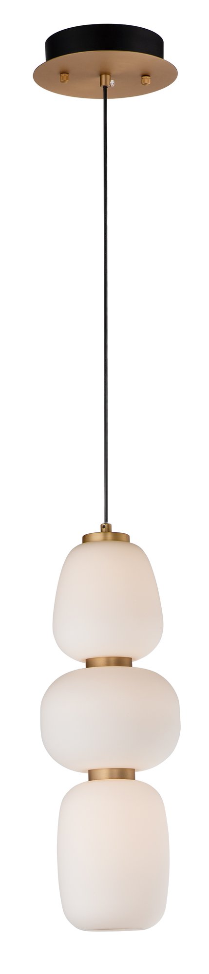 Soji 18" LED Pendant in Black / Gold
