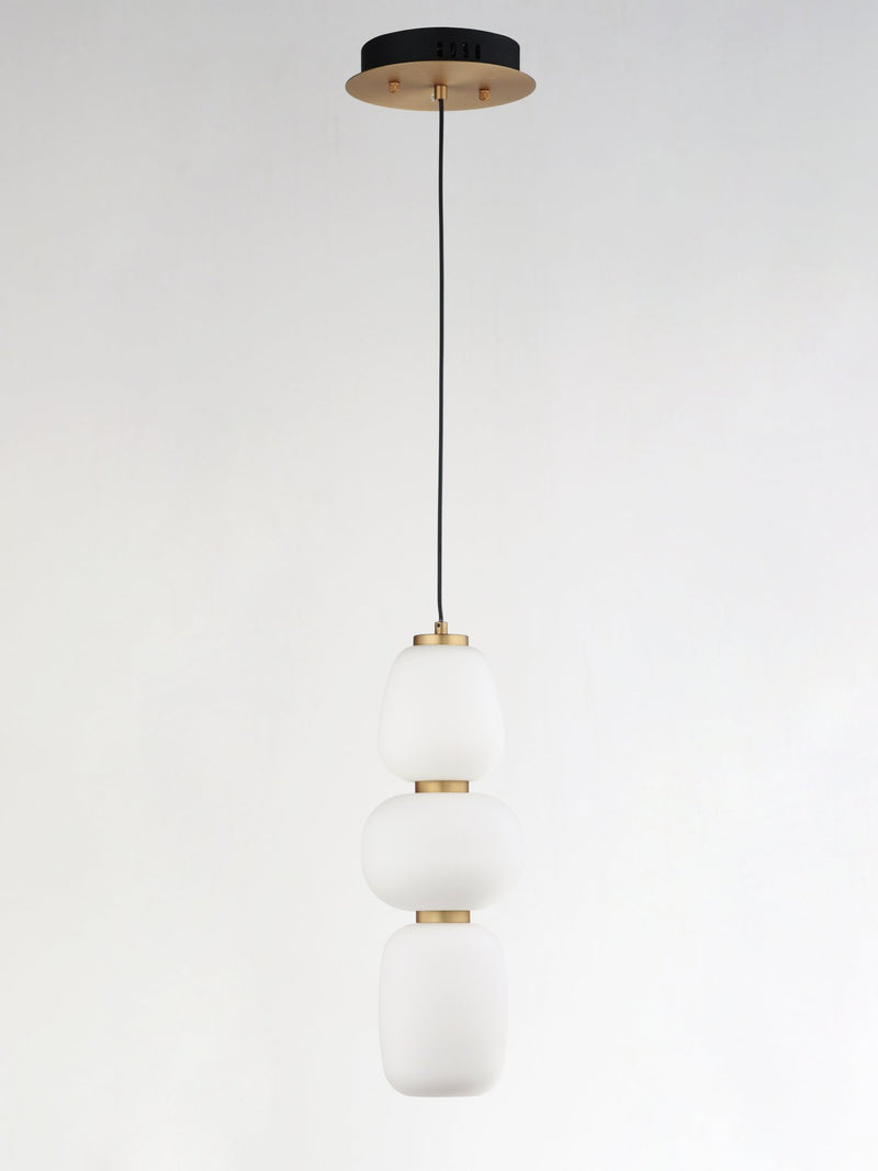 Soji 18" LED Pendant in Black / Gold