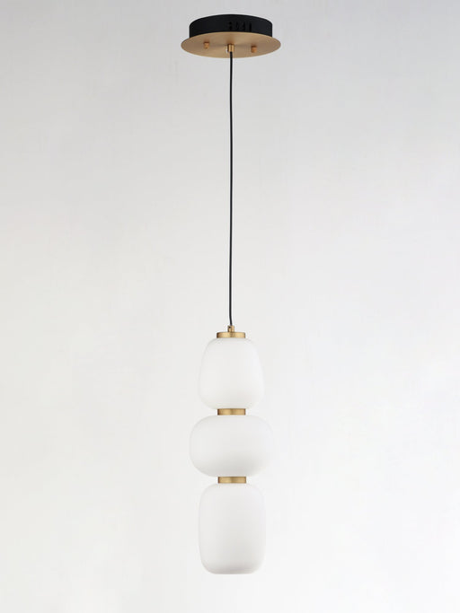 Soji 18" LED Pendant in Black / Gold