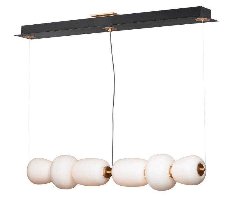 Soji 40" LED Linear Pendant in Black / Gold