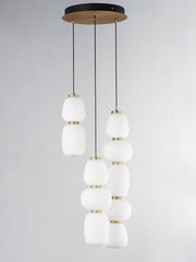 Soji 3-Light LED Pendant in Black / Gold