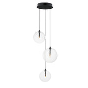 Global 3-Light LED Pendant in Black