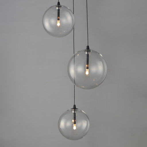 Global 3-Light LED Pendant in Black