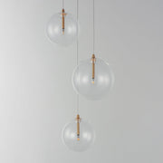Global 3-Light LED Pendant in Natural Aged Brass