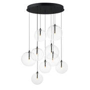 Global 9-Light LED Pendant in Black