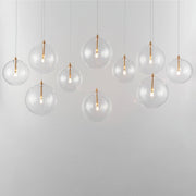 Global 10-Light LED Pendant in Natural Aged Brass