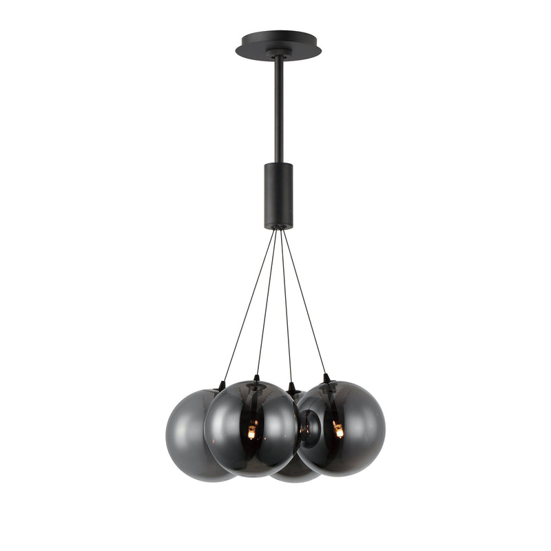 Burst 4-Light LED Pendant in Black