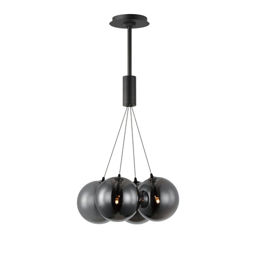 Burst 4-Light LED Pendant in Black