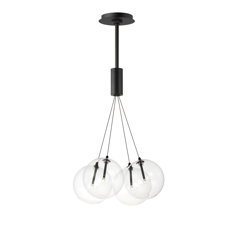 Burst 4-Light LED Pendant in Black