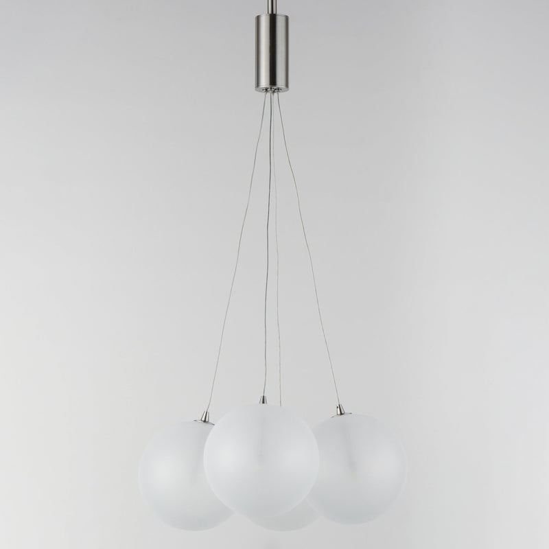 Burst 4-Light LED Pendant in Satin Nickel
