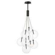 Burst 9-Light LED Pendant in Black