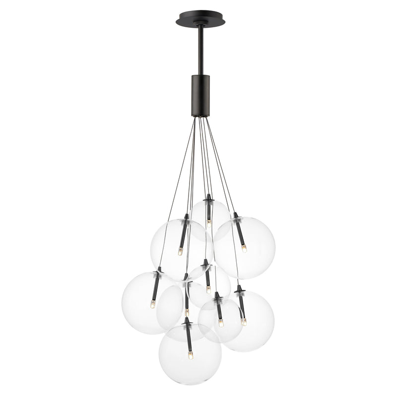 Burst 9-Light LED Pendant in Black