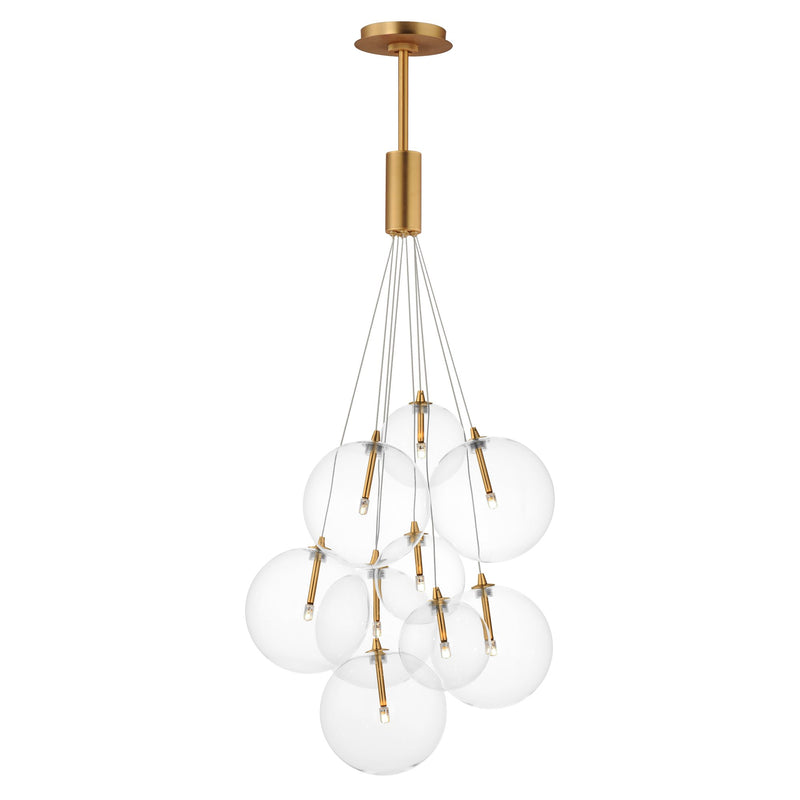 Burst 9-Light LED Pendant in Gold