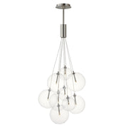 Burst 9-Light LED Pendant in Satin Nickel